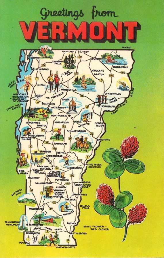 Vermont map|