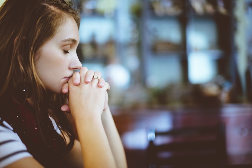 Contemplating woman|
