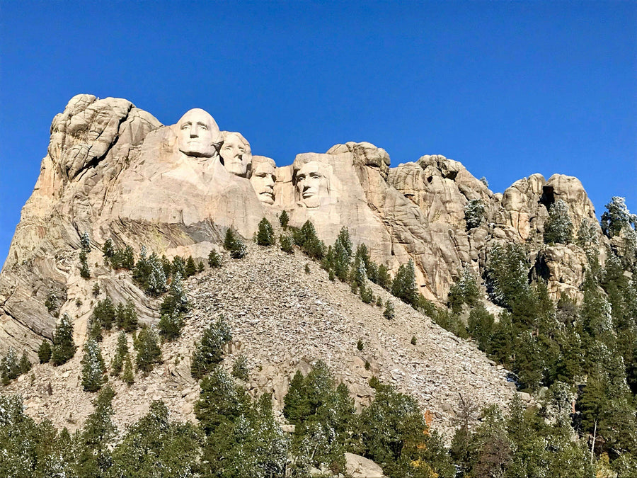 Low-angle photo of mount rushmore|