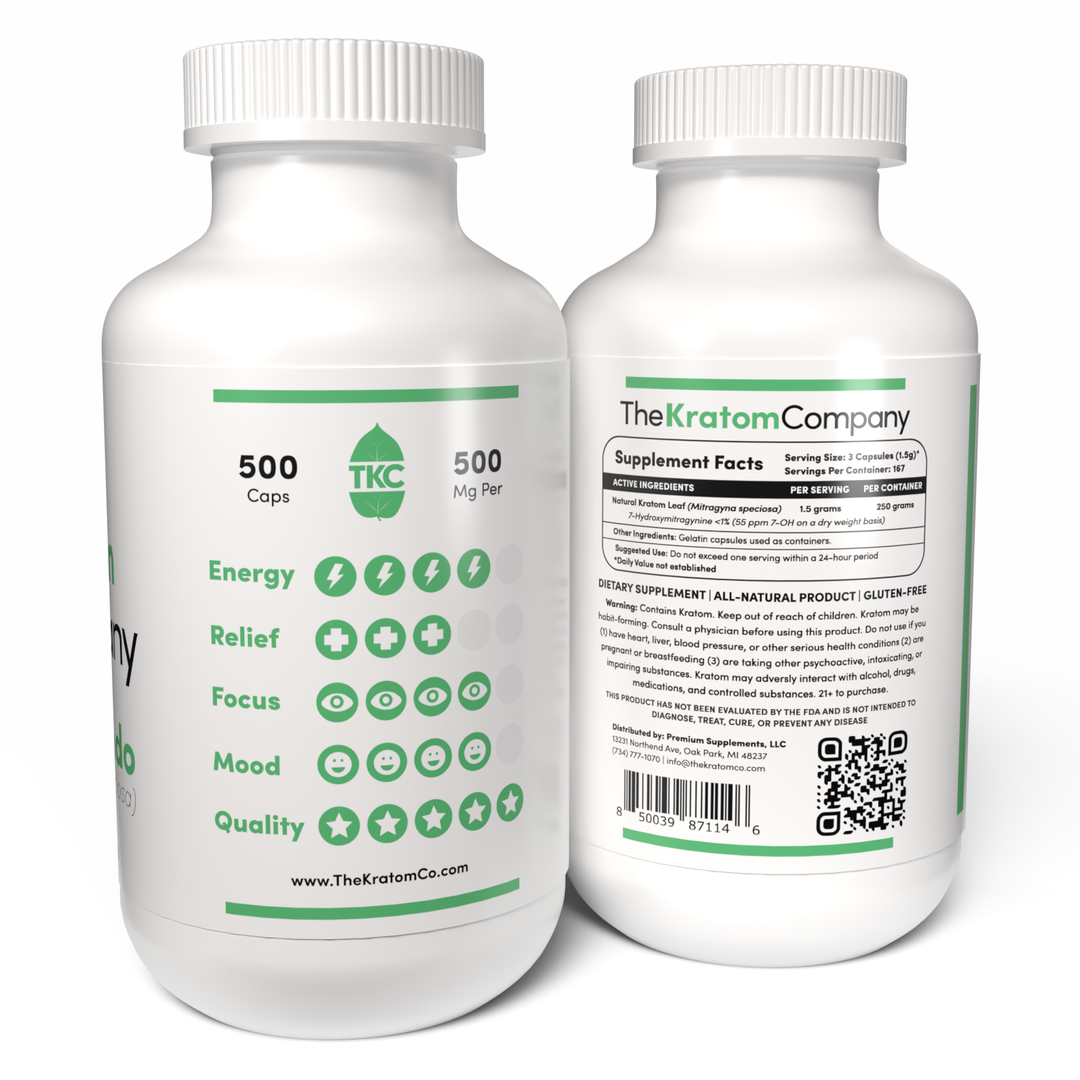 Green Kratom Effects 500 Capsules