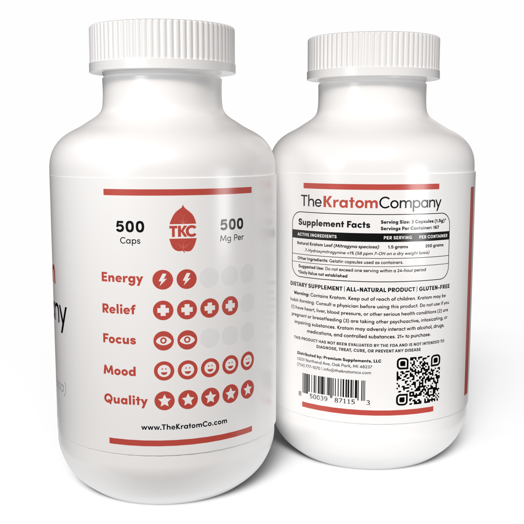 Red Kratom Effects 500 Capsules