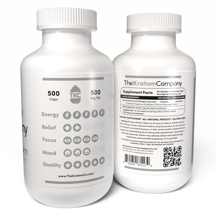 White Kratom Effects 500 Capsules