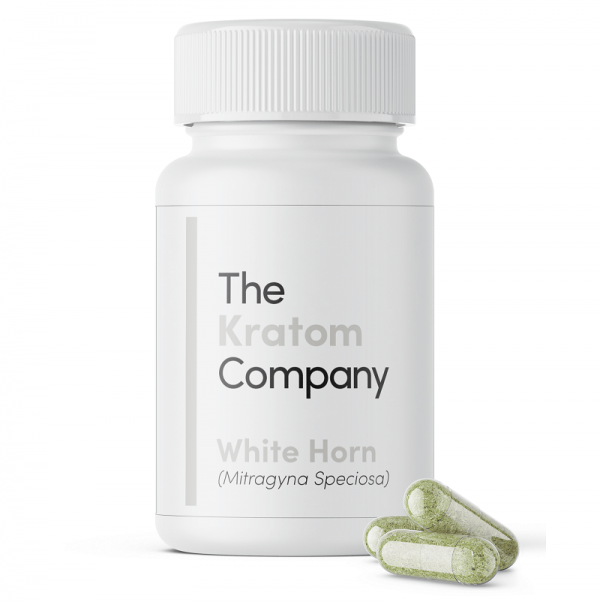 White Horned Kratom Capsules 1