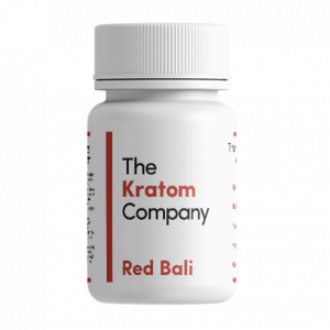 Bottle of Red Bali Kratom Capsules