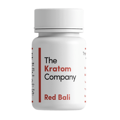 Bottle of Red Bali Kratom Capsules