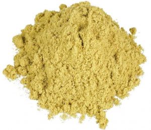 pile of yellow kratom powder
