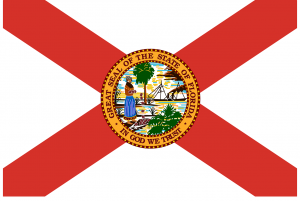 Red and white Florida state flag