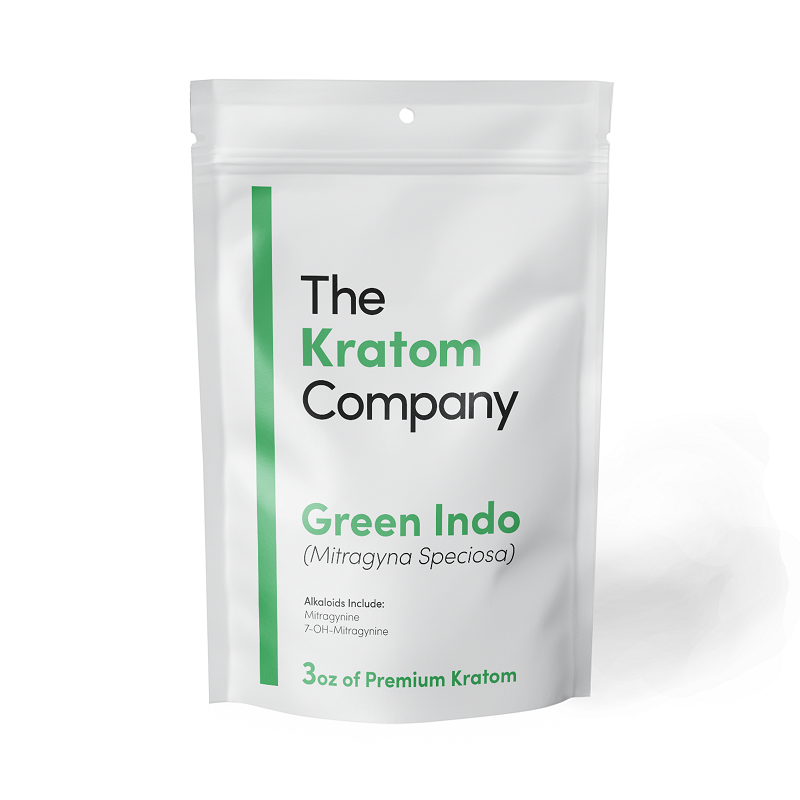 Packet of Green Indo Kratom from The Kratom Company