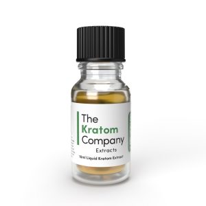 A glass vial of pure Kratom Liquid Extract