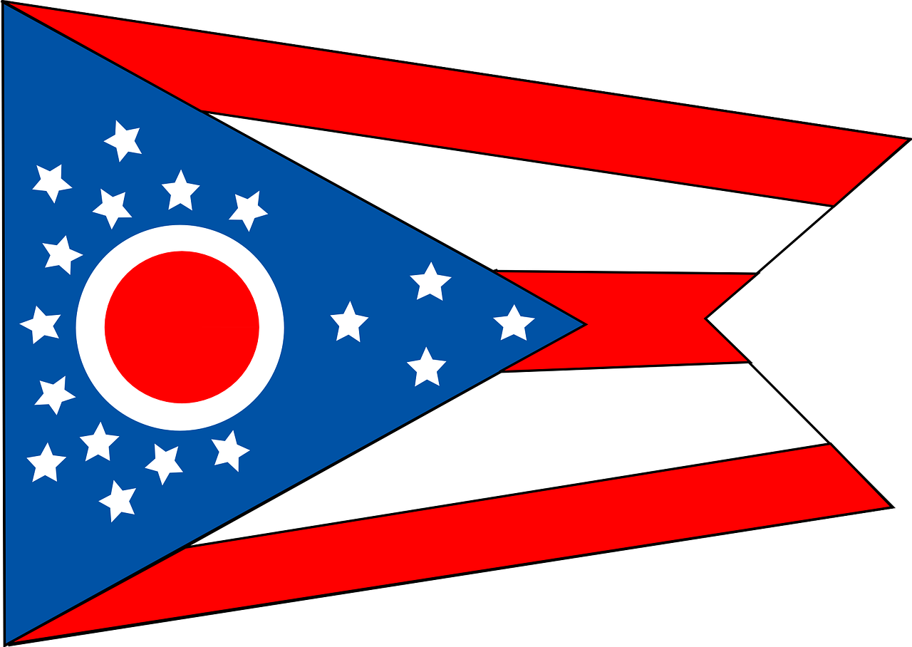 Vector image of the Ohio state flag