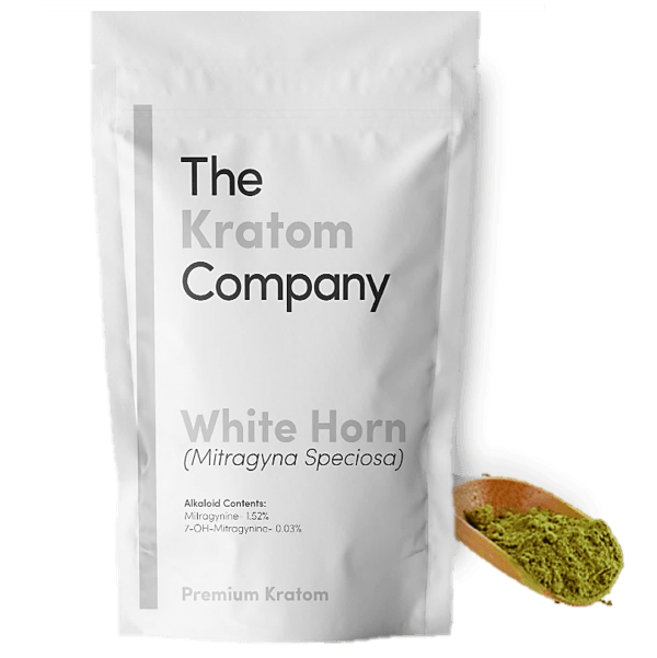 White Vein Horned kratom packaging
